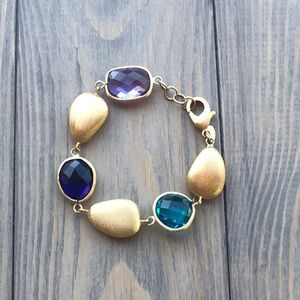 Rivka Friedman 18k Gold Clad Crystal Bracelet